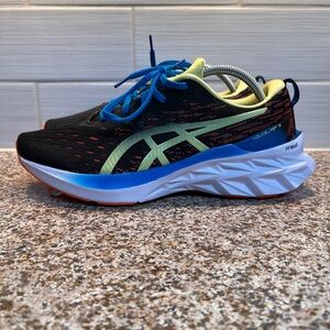 ASICS Kids Black, Blue & Yellow Athletic Sneakers